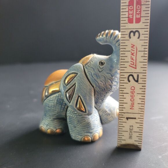 Rinconada Design Rinca Babies Collection #1704 Elephant Blue Gold & Platinum - Picture 12 of 12